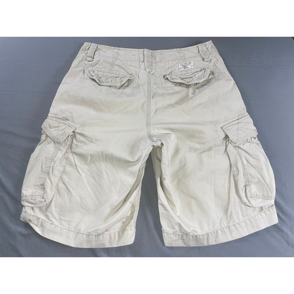 Ralph Lauren Polo Jeans Co Vintage Cotton Canvas Baggy Cargo Shorts. 32, GUC!!